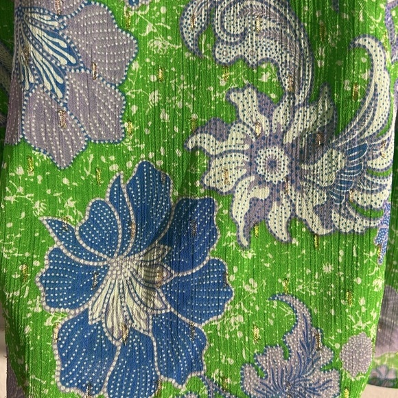 Joie Floral Green and Blue Top - Picture 2 of 7